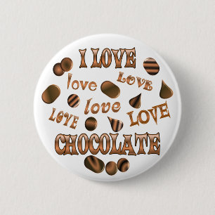 Macaron Rond 5 Cm J'aime le chocolat