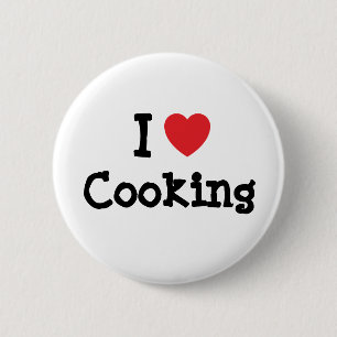 Macaron Rond 5 Cm J'aime le coeur de Cuisine personnalisé