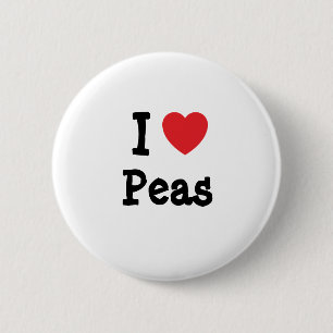 Macaron Rond 5 Cm J'aime le coeur de Peas T-Shirt