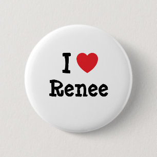 Macaron Rond 5 Cm J'aime le coeur de Renee T-Shirt