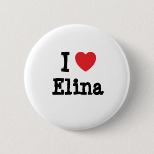 Macaron Rond 5 Cm J'aime le coeur d'Elena T-Shirt