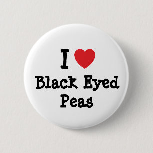 Macaron Rond 5 Cm J'aime le coeur des Black Eyed Peas T-Shirt