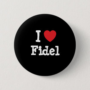 Macaron Rond 5 Cm J'aime le coeur Fidel personnalisé