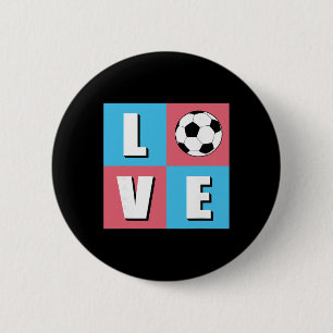 Macaron Rond 5 Cm J'aime le football Football pour joueurs entraîneu