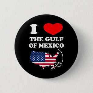 Macaron Rond 5 Cm J'Aime Le Golfe Du Mexique Usa Funny 2025 Dank Mem