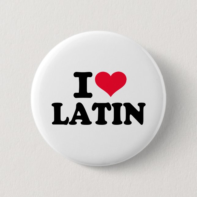 Macaron Rond 5 Cm J'aime le latin (Devant)