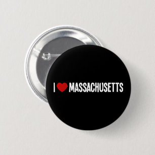 Macaron Rond 5 Cm J'aime le Massachusetts • J'adore le Massachusetts