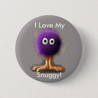 Macaron Rond 5 Cm J'aime le mon, Snuggy !