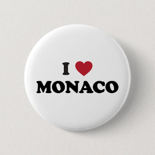 Macaron Rond 5 Cm J'aime le Monaco