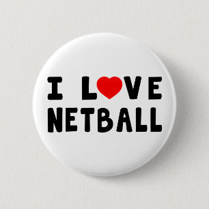 Macaron Rond 5 Cm J'aime le net-ball