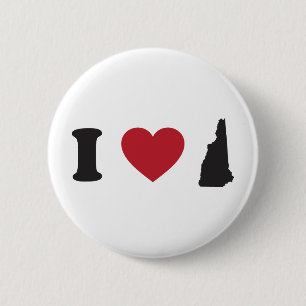 Macaron Rond 5 Cm J'aime le New Hampshire