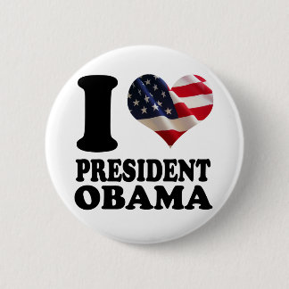 Macaron Rond 5 Cm J'aime le Président Obama Button