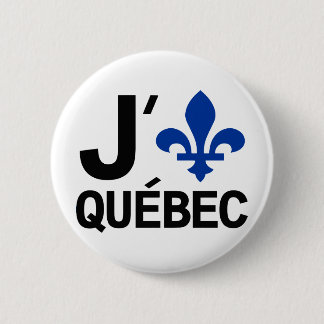 Macaron Rond 5 Cm J'aime le Québec