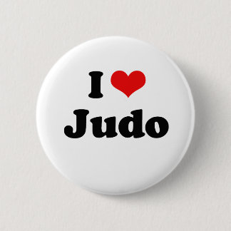 Macaron Rond 5 Cm J'aime le T-shirt de judo