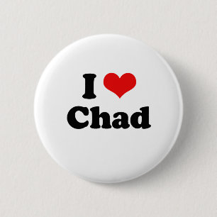 Macaron Rond 5 Cm J'aime le T-shirt du Tchad