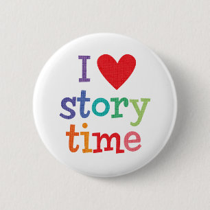Macaron Rond 5 Cm J'aime le T-shirts et les cadeaux de Storytime