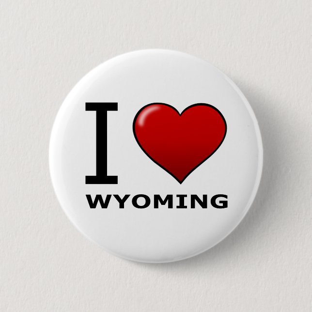 MACARON ROND 5 CM J'AIME LE WYOMING (Devant)