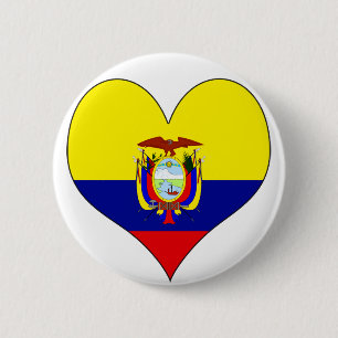 Macaron Rond 5 Cm J'aime l'Equateur