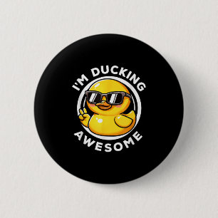 Macaron Rond 5 Cm J'Aime Les Amateurs De Canards Drôle En Caoutchouc