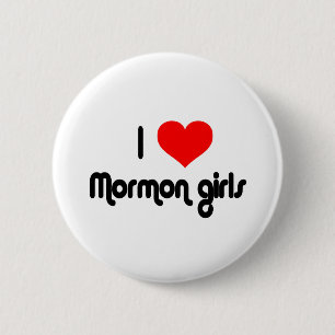 Macaron Rond 5 Cm J'aime les filles mormones