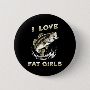 Macaron Rond 5 Cm J'aime les grosses filles drôle Byss pêche