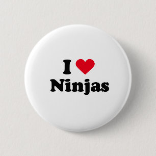 Macaron Rond 5 Cm J'aime les ninjas