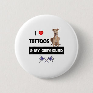 Macaron Rond 5 Cm J'Aime Les Tatouages Et Mon Tatouage De Chien De C