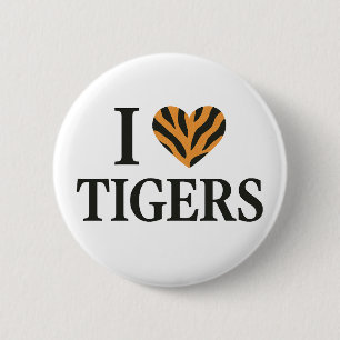 Macaron Rond 5 Cm J'aime les tigres