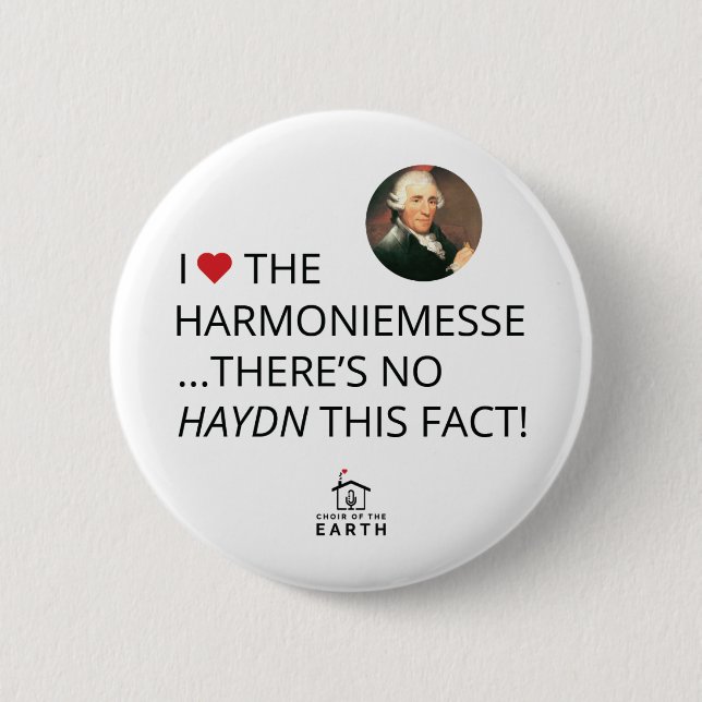 Macaron Rond 5 Cm J'Aime L'Harmoniemesse Pas Haydn Ce Fait (Devant)