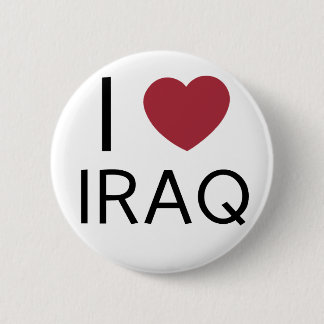 Macaron Rond 5 Cm J'aime l'insigne de l'Irak