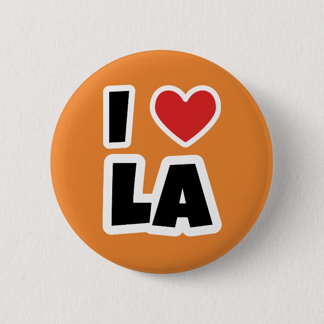 Macaron Rond 5 Cm J'aime Los Angeles (Devant)