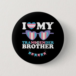 Macaron Rond 5 Cm J'aime ma famille de frère transgenre Trans LGBTQ