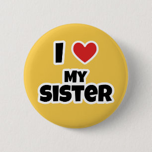 Macaron Rond 5 Cm J'aime ma soeur