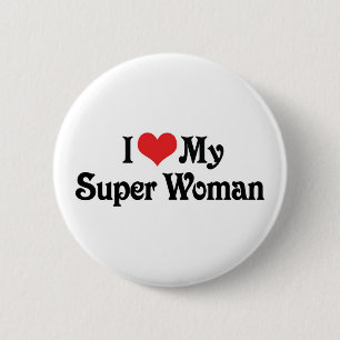 Macaron Rond 5 Cm J'Aime Ma Super Femme