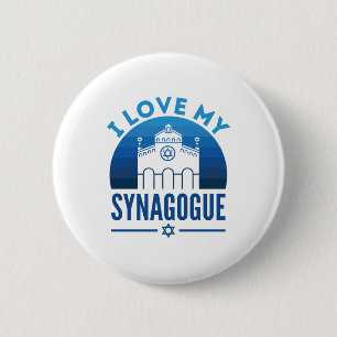 Macaron Rond 5 Cm J'Aime Ma Synagogue Juive Rabbi Religion