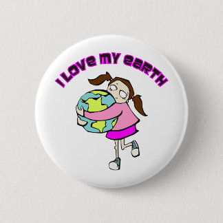 Macaron Rond 5 Cm J'aime ma terre