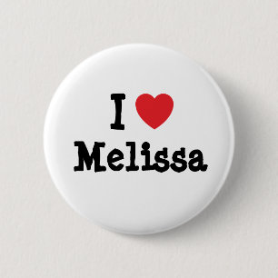 Macaron Rond 5 Cm J'aime Melissa heart T-Shirt