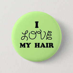 Macaron Rond 5 Cm J'aime mes cheveux