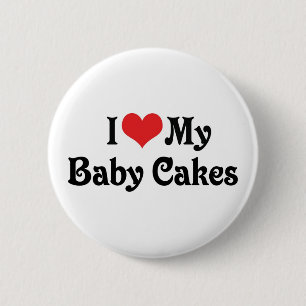 Macaron Rond 5 Cm J'aime mes gâteaux de bébé