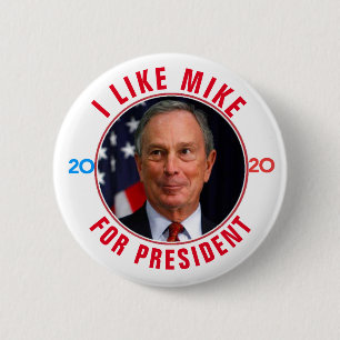 Macaron Rond 5 Cm J'Aime Mike Pour Le Président 2020