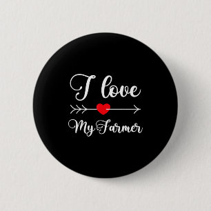 Macaron Rond 5 Cm J'aime mon agriculteur Citation Femme d'agriculteu