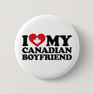 Macaron Rond 5 Cm J'aime mon ami canadien