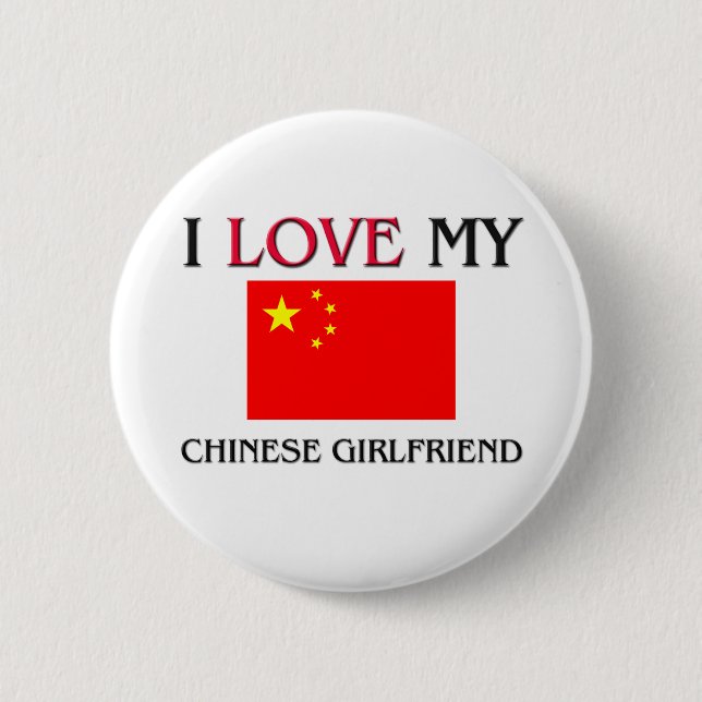 Macaron Rond 5 Cm J'aime mon amie chinoise (Devant)