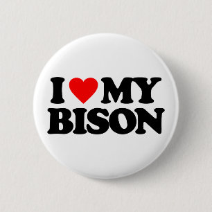MACARON ROND 5 CM J'AIME MON BISON