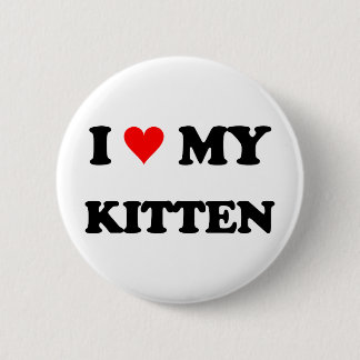 Macaron Rond 5 Cm J'aime mon chaton