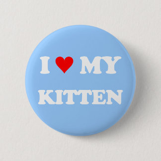 Macaron Rond 5 Cm J'aime mon chaton
