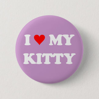 Macaron Rond 5 Cm J'aime mon chaton