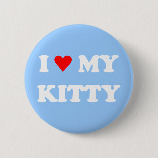 Macaron Rond 5 Cm J'aime mon chaton