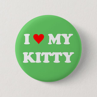 Macaron Rond 5 Cm J'aime mon chaton