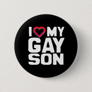 Macaron Rond 5 Cm J'aime mon fils gay